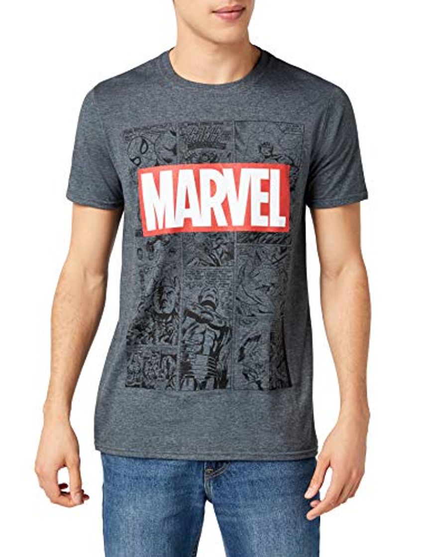 Productos Marvel Mono Comic T-Shirt Camiseta, Gris