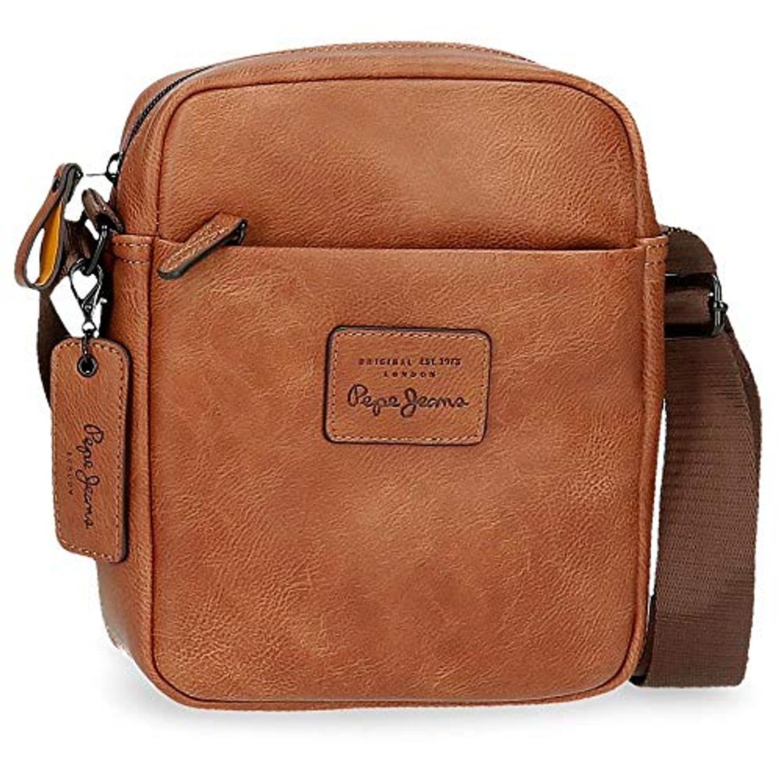 Fashion Pepe Jeans Vegan Bandolera Mediana Marrón 17x22x6 cms Piel sintética