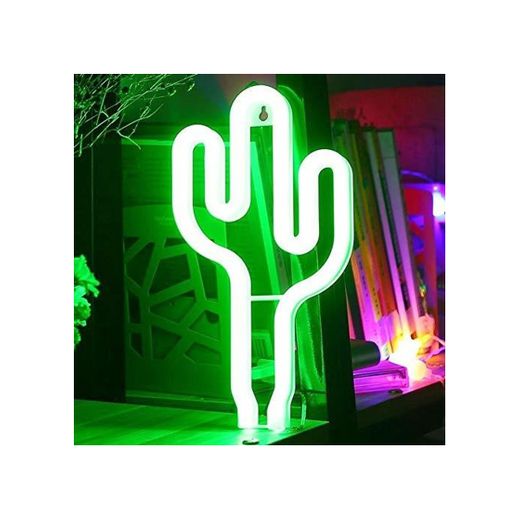 XIYUNTE Cactus luces de neón Luz de noche