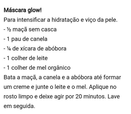 Máscara glow💁🏽‍♀️