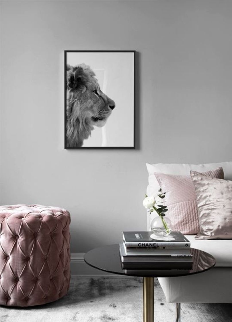 Social Lion From Side Poster