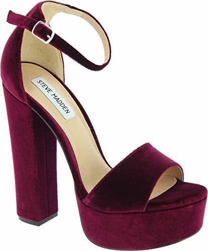 Social Steve Madden Gonzo V Sandalias de tacón Alto para Mujeres en Terciopelo