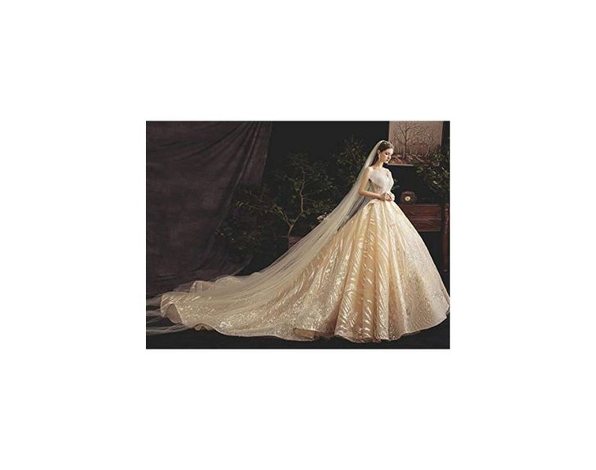 Home Champagne Vestidos de Novia 2019 Vestido de Fiesta Princesa Vestidos de Novia