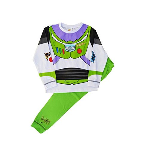 Buzz Lightyear Pijama Novedad Disfraz Toy Story Conjunto Pijama - blanco