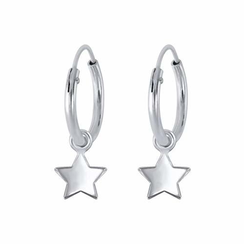 Producto Melchior Jewellery – Pendientes de aro hipoalergénicos con forma de estrella para