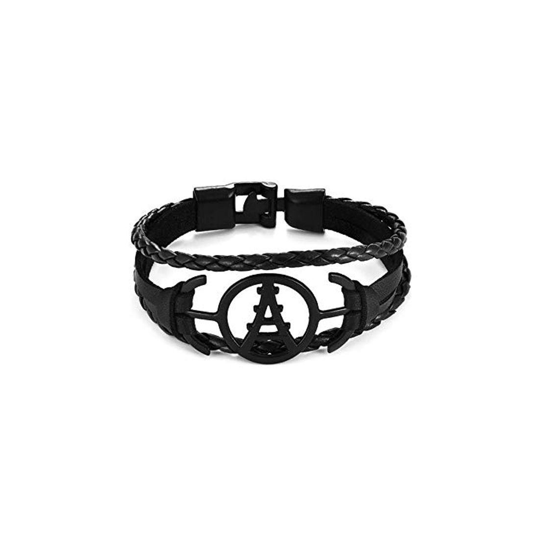 Social Pulseras Cuero Punk Multicapa