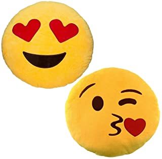 JZK 2 x Cojín Emoji Diablo
