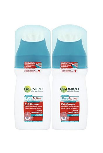 Garnier - Pure Activo - Gel Limpiador - Exfo-Cepilladora Control de Sebo las pieles grasas