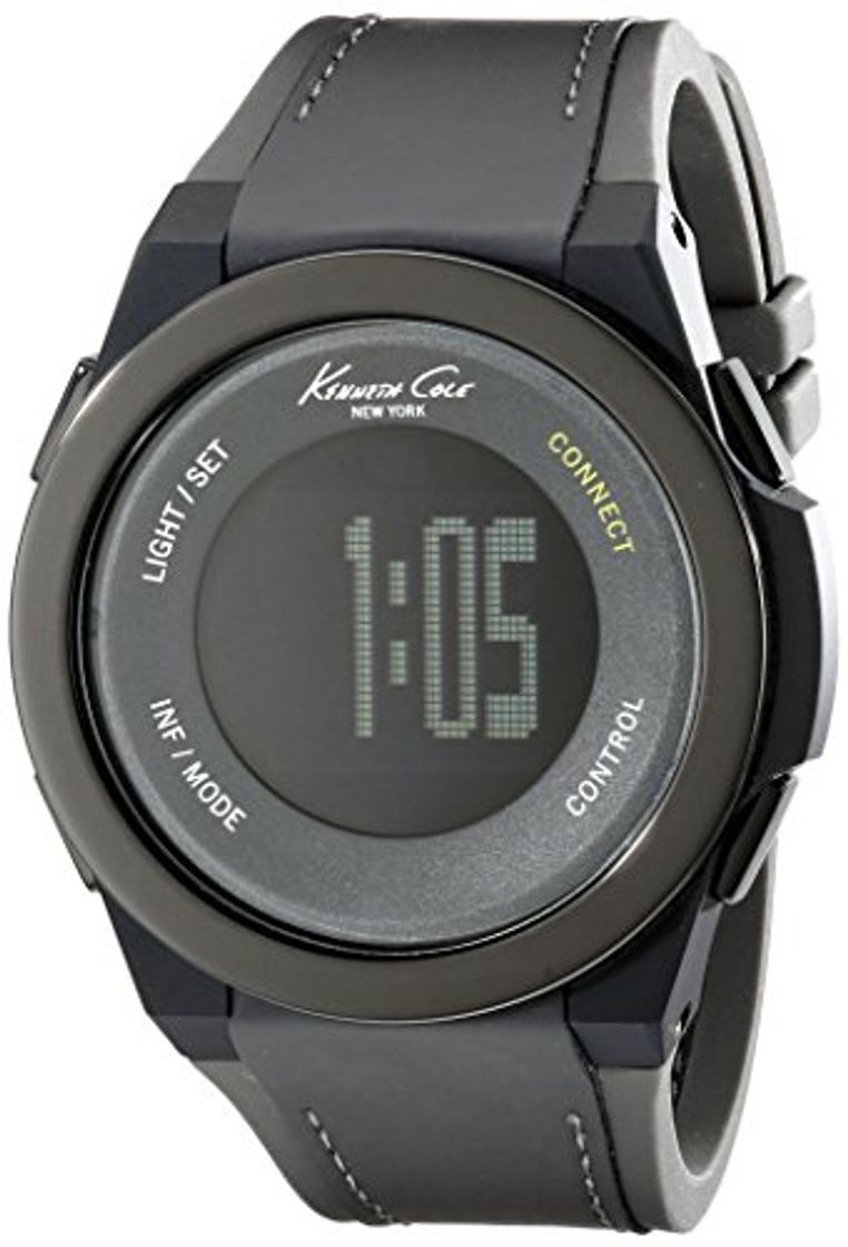 Moda Kenneth Cole Reloj Unisex Adultos de Digital con Correa en Caucho 10022806