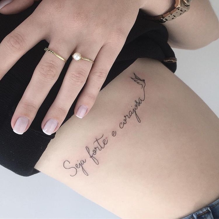 Fashion Tatuagem|“Seja forte e Corajosa” 😊