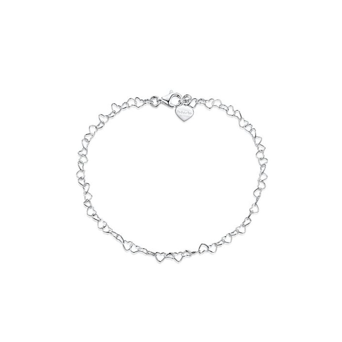 Social Amberta® Joyería - Pulsera - Fina Plata De Ley 925 - Cadena