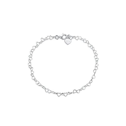 Amberta® Joyería - Pulsera - Fina Plata De Ley 925 - Cadena