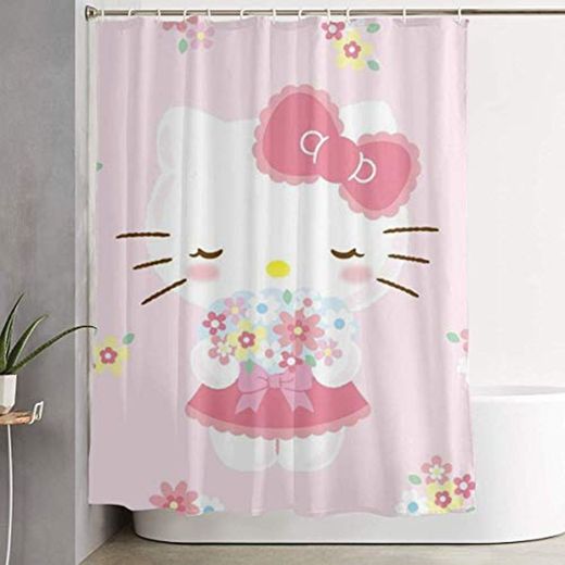 NHUXAYH Cortina de baño Kawaii Hello Kitty Art Print