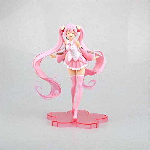 Estatuas Maquetas Miku Pink Miku Sakura Figura de acción Miku Anime Figura