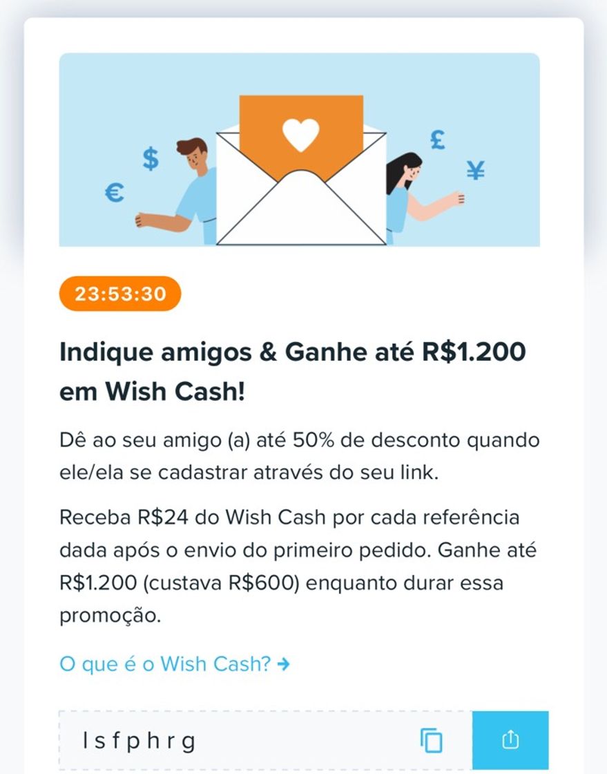 Moda Você já usou o Wish? Estou te enviando um presente. 🎁 Gire 