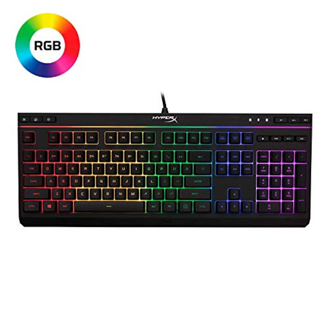 Social HyperX HX-KB5ME2-US Alloy Core RGB - Teclado de membrana para Gaming