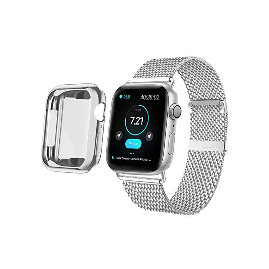 Social HILIMNY Correa con Funda para i Watch 38mm 40mm 42mm 44mm, Malla