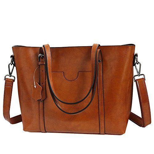Vovoye Soft-Feel Genuine Leather Handbag