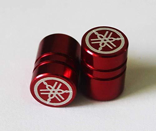 Product Set 2 Originales Yamaha Diapasón Pulido Acabado Rojo Rueda Tapón para Válvula