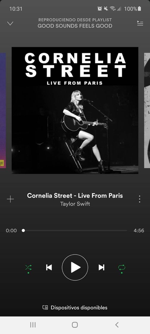 Canción Cornelia Street live de Taylor Swift 