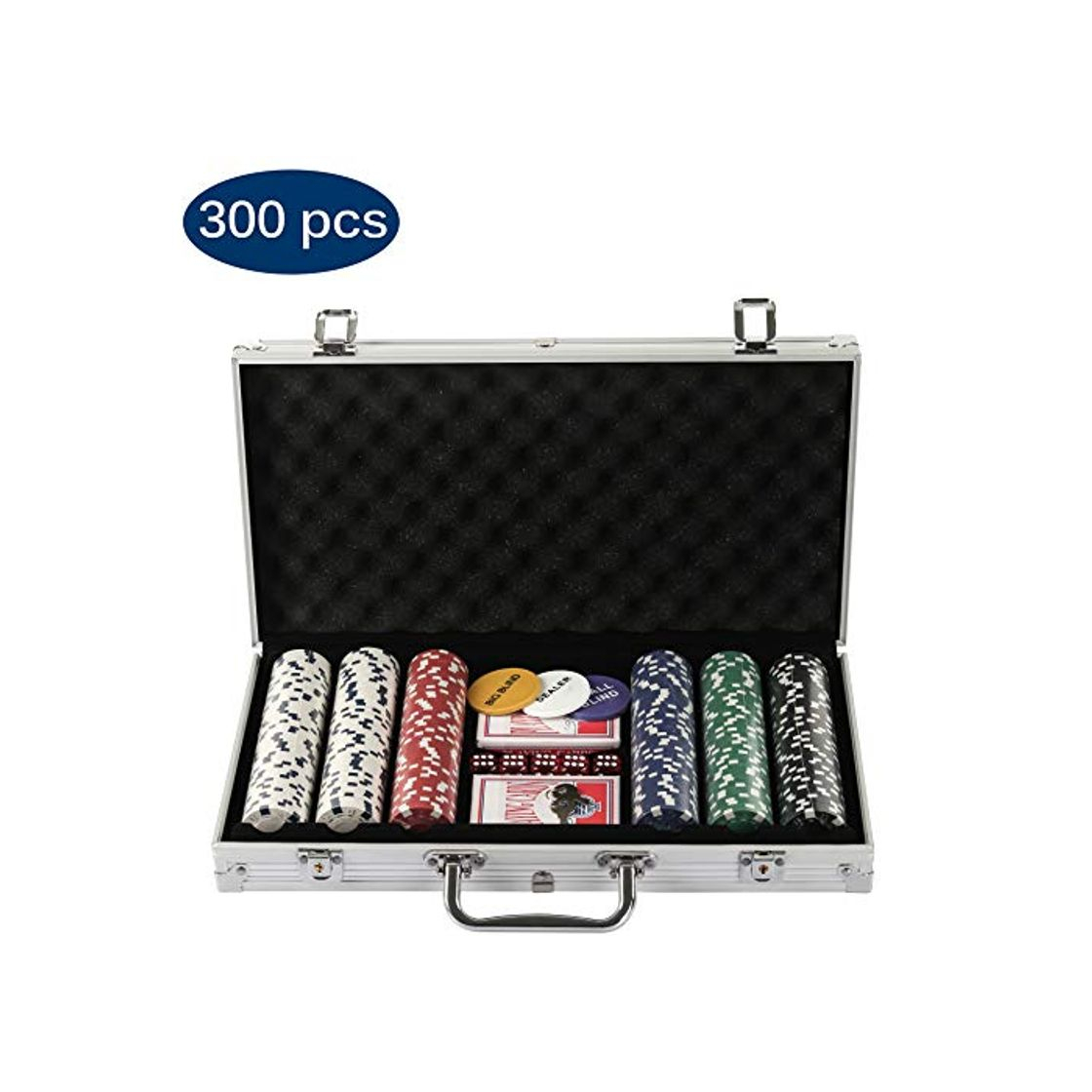 Product Grandma Shark Texas Holdem Poker Chips Conjunto con Caso de Aluminio Blackjack