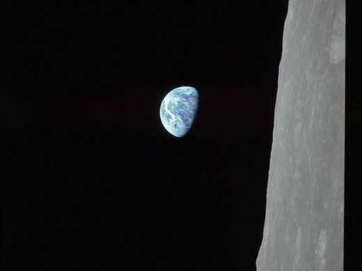 A Terra do ponto de vista da Lua

