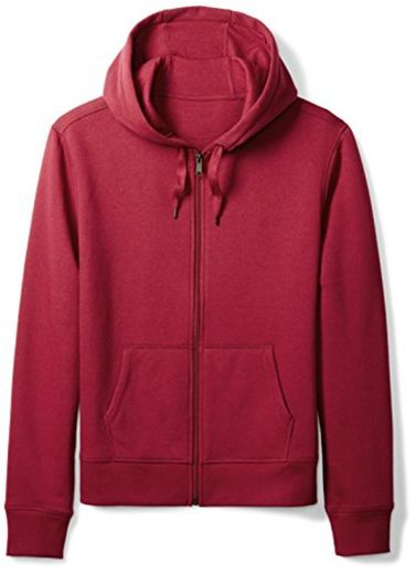 Amazon Essentials Full-Zip Hooded Fleece Sweatshirt Sudadera, Rojo