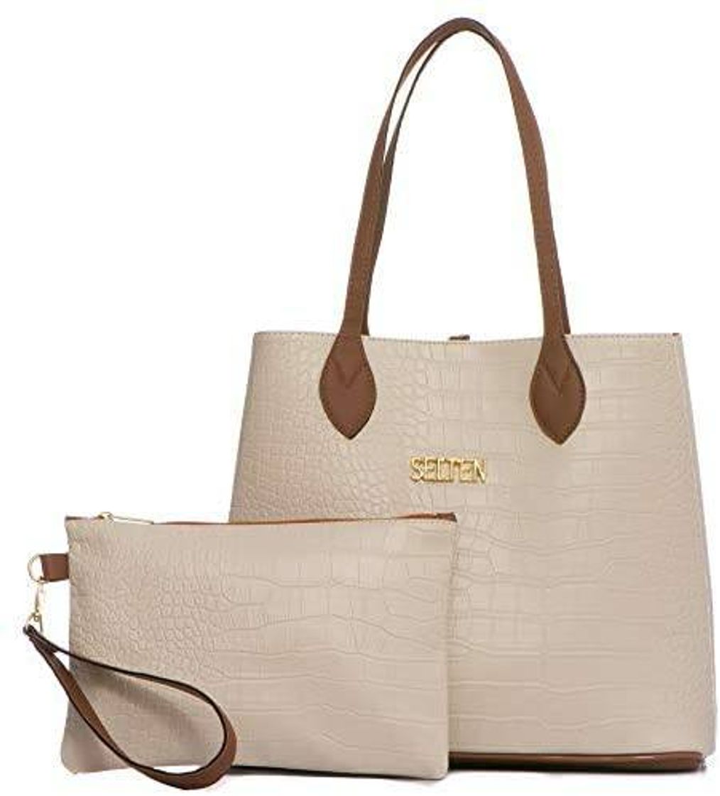 Fashion Bolsa Feminina Sacola de Ombro com Necessaire Selten

