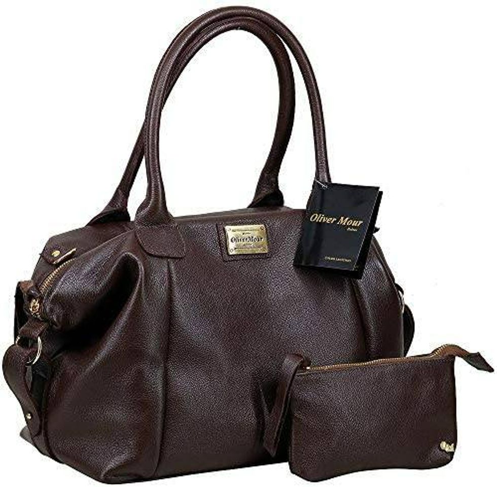 Fashion Bolsa Sacola em Couro Legitimo Oliver Mour + Brinde

