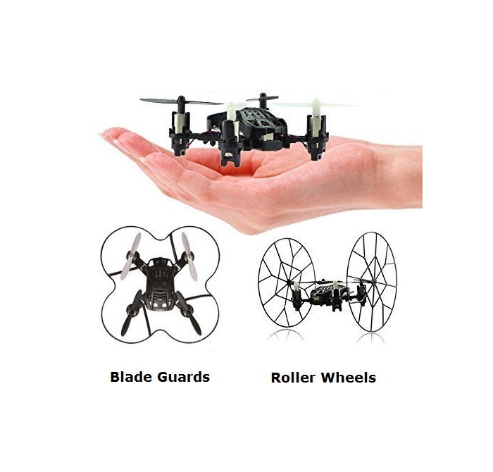 Social Top Race Micro-Drone Quadcopter de 4 canales con ruedas