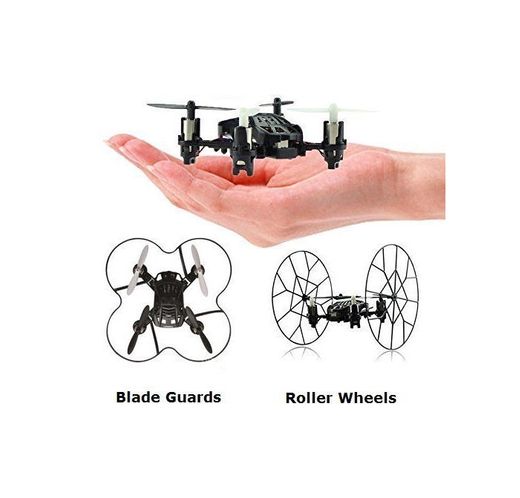 Top Race Micro-Drone Quadcopter de 4 canales con ruedas