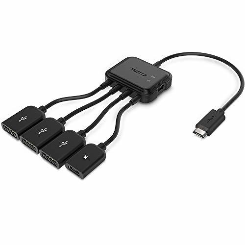 Productos Micro Usb HUB Adaptor with Power, TUSITA 3-Port Charging OTG Host Cable