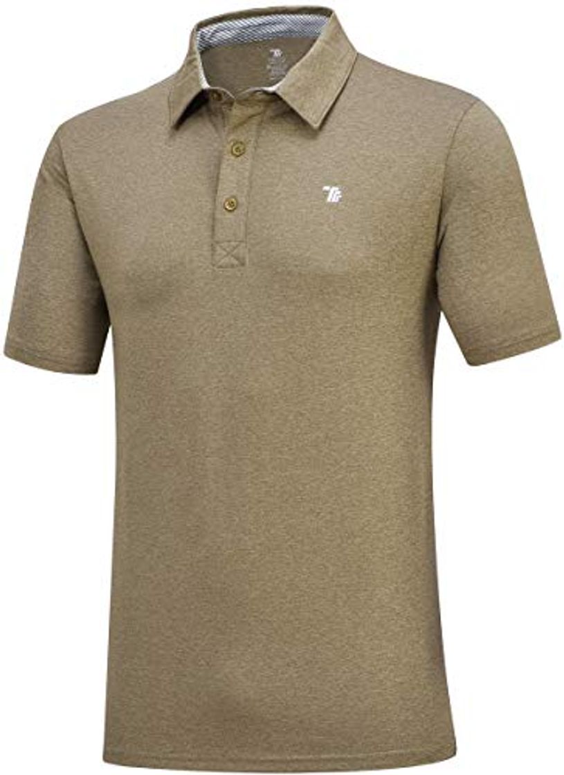 Products JINSHI Hombre Polo de Trabajo Camisa Formal Verde del ejército Small