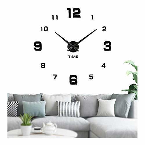 Vangold Reloj silencioso 3D adhesivo efecto cristal para pared