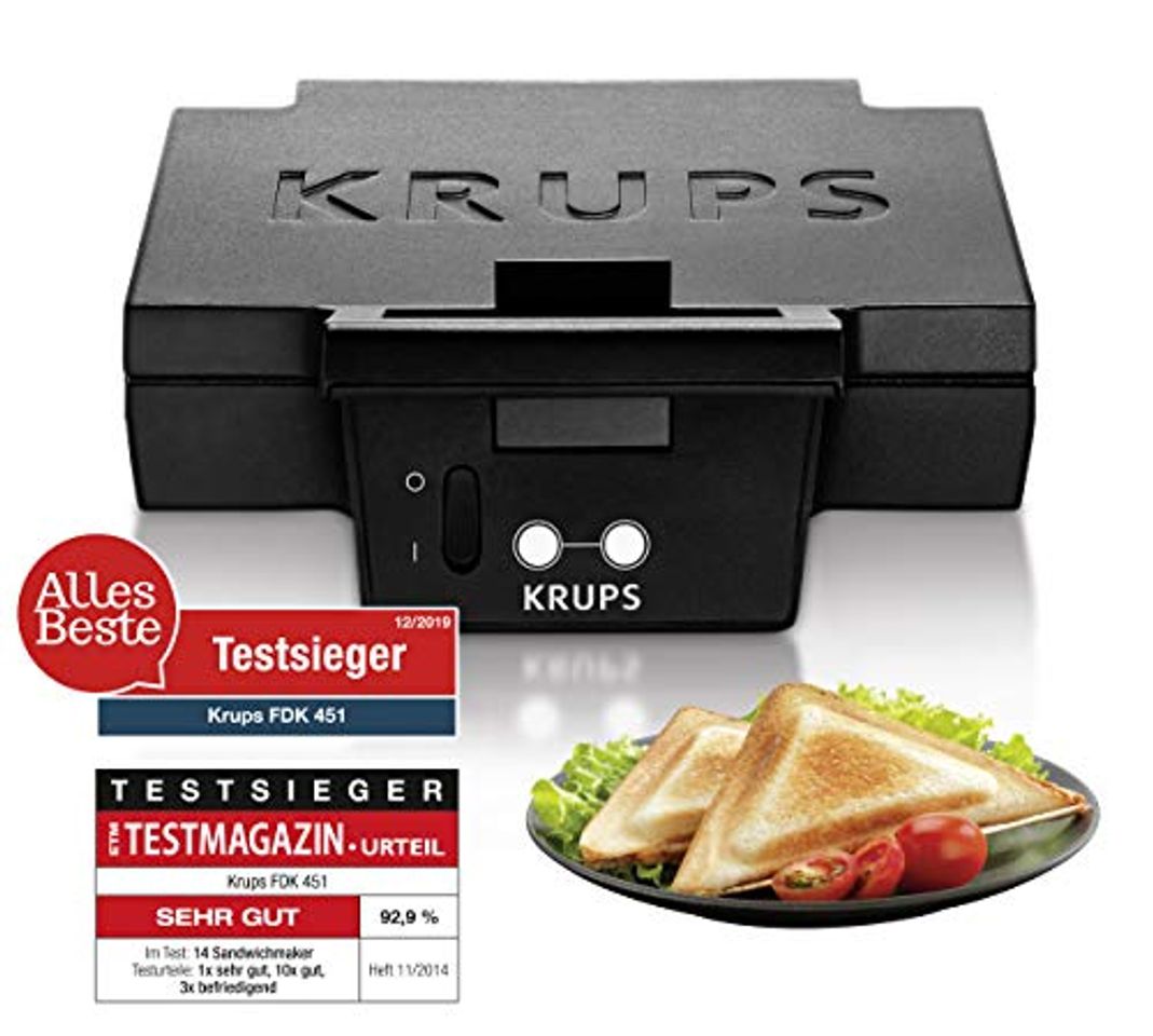 Productos Krups F DK4 51 Sandwichera, 850 W, Revestimiento Antiadherente