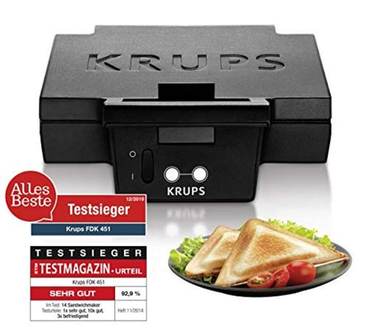 Krups F DK4 51 Sandwichera, 850 W, Revestimiento Antiadherente