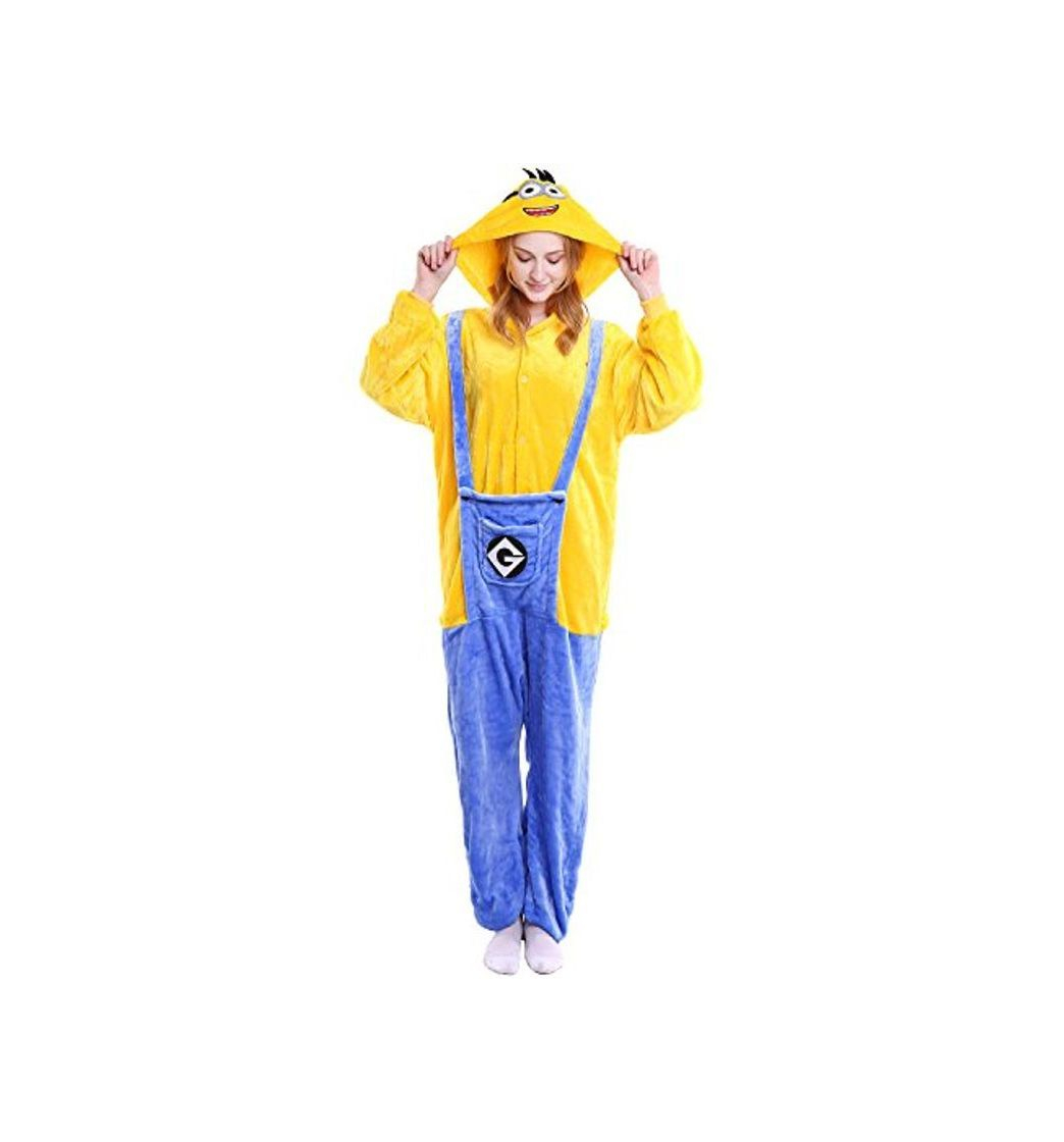 Product Dolamen Adulto Unisexo Onesies Kigurumi Pijamas, Mujer Hombres Traje Disfraz Animal Pyjamas,