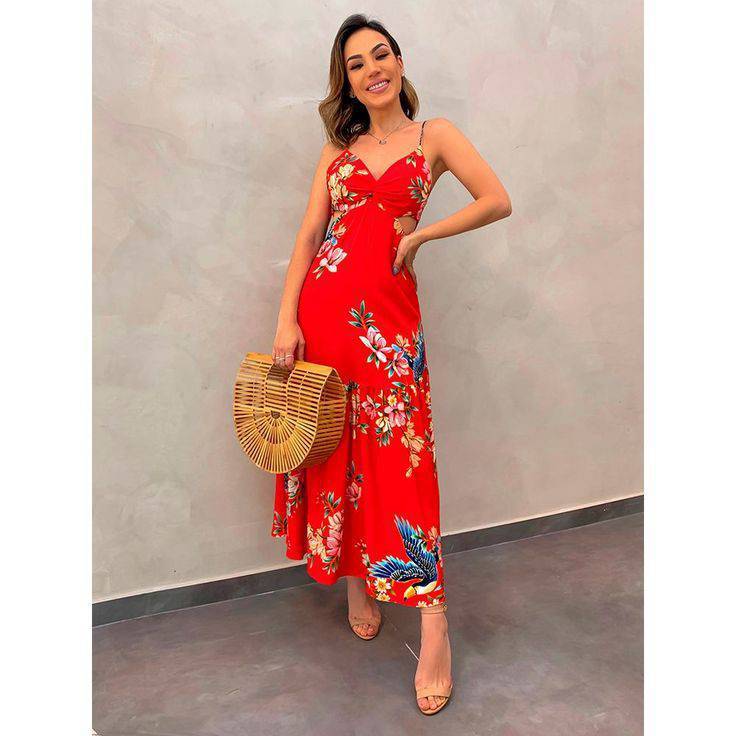 Moda 🌺Vestido Longo Florido