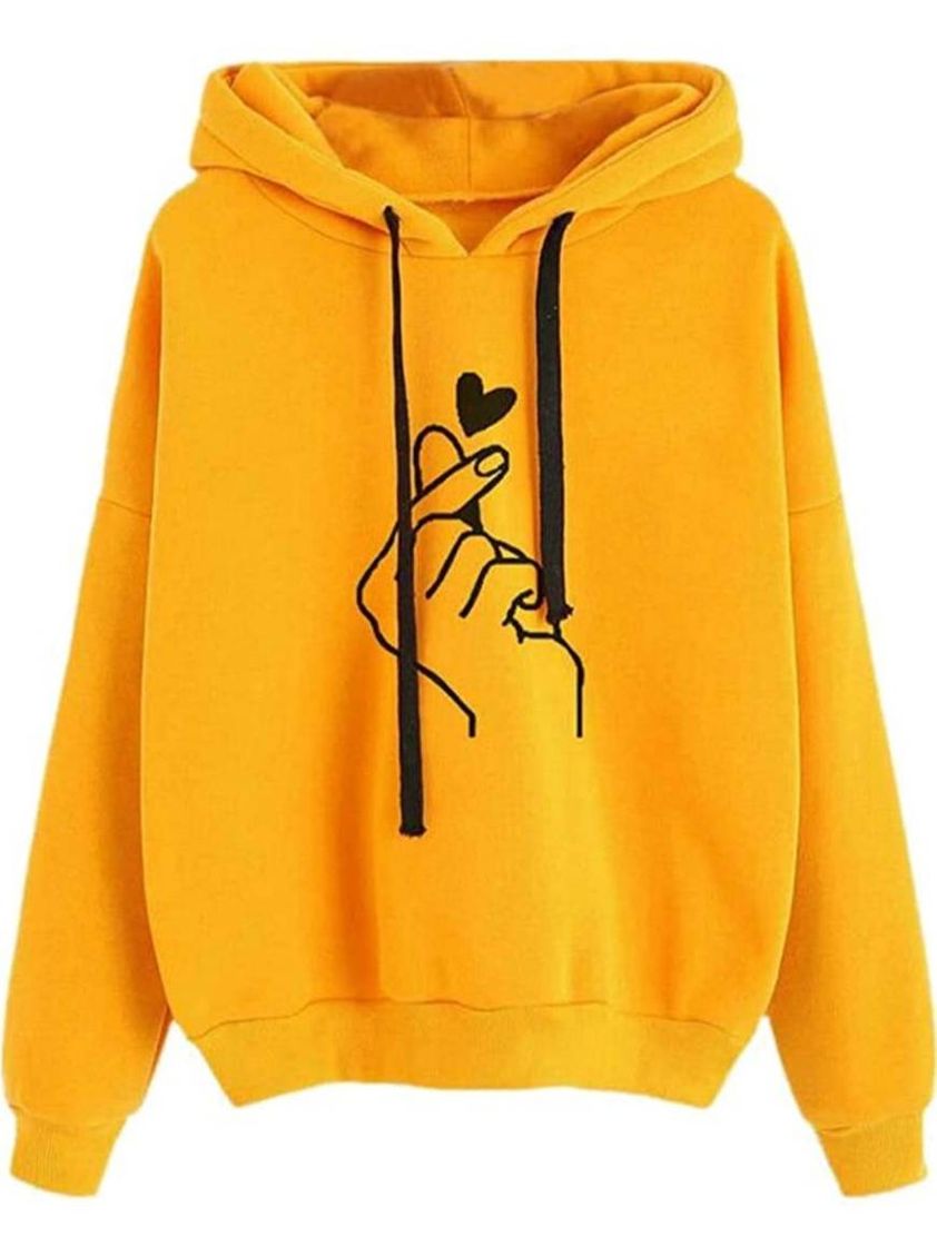 ChengZhong Women's Girls Funny Print Blouse Long Sleeve Hood