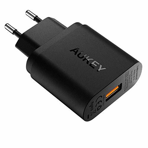 Social AUKEY Quick Charge 3.0 Cargador de Red 18W [Qualcomm Certificado] Cargador Móvil
