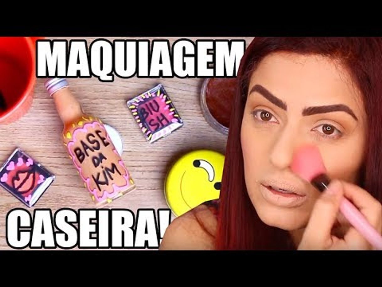 Moda FIZ UMA MAQUIAGEM COMPLETA SÓ COM MAKE CASEIRA ...