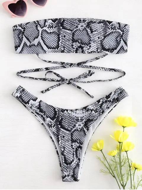 Bikini Cai-Cai padrão pele de cobra // Existe em várias core