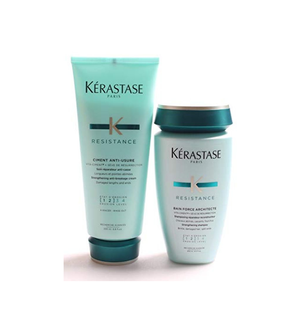 Belleza Kerastase Bain fuerza arquitecto y Ciment anti-usure Duo