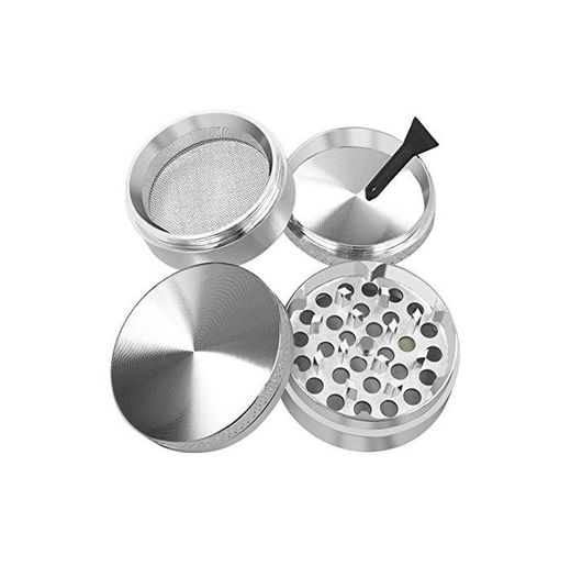 iLC Grinder Especias, Tabaco, Hierbas Grinder Metálico con Polen Colector 2" -