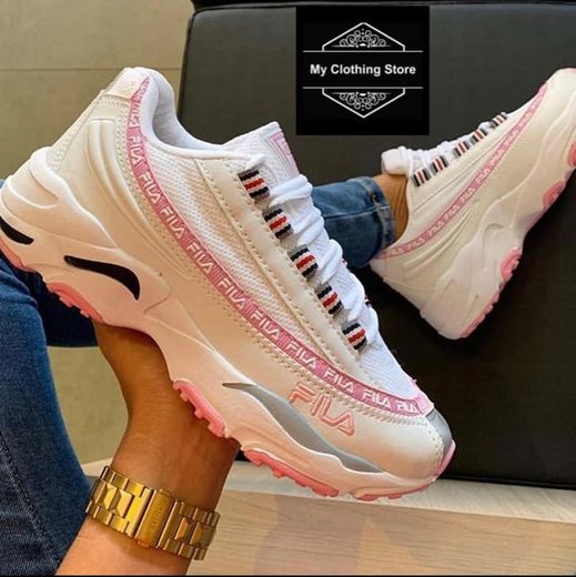 Fila rosa branco 💗🤍