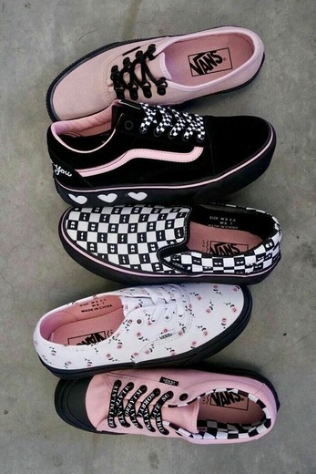 Tenis vans preto e rosa 💗🖤