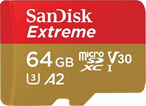 Electronic SanDisk Extreme - Tarjeta de memoria microSDXC de 64 GB con adaptador SD