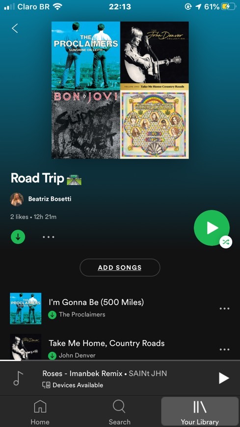 Music Playlist Road trip