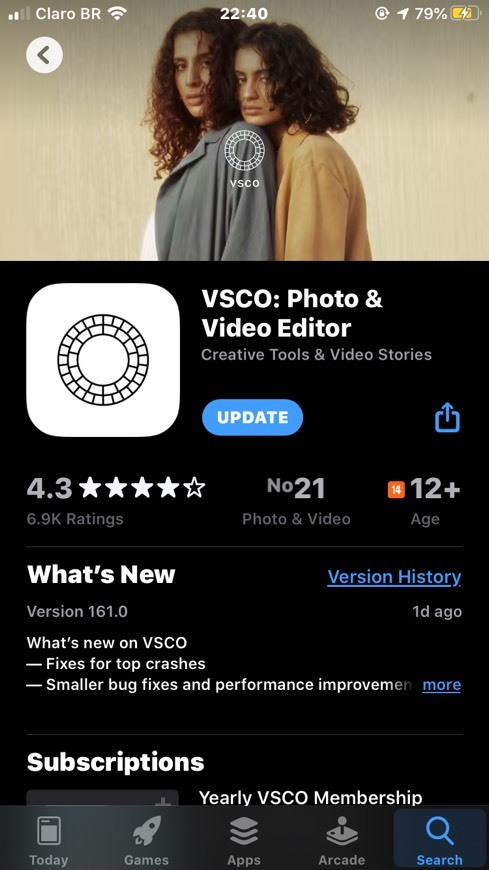 App VSCOcam