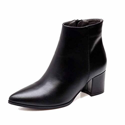 Products Women Chelsea Boots Winter Office Work Thick High Heel Casual Shoes Ladies